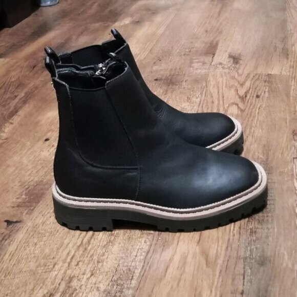 Sam Edelman Girls Laguna Leather Chelsea Boot Black Size US4/EU36 - Picture 1 of 6